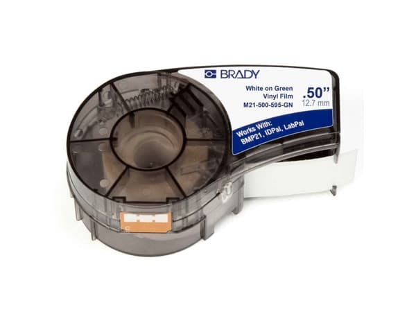 Brady M21-500-595-GN, Grønn, Selvklebende skriveretikett, Vinyl, Trermisk overføring, Akryl, Permanent