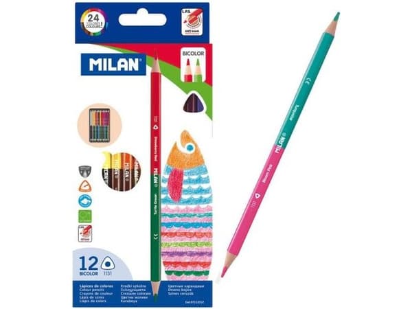 Kritor 24 färg. triangulär Tvåfärg MILAN