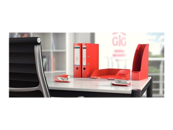 Leitz 5502 - Häftapparat - 30 ark / 3 mm - 24/6, 26/6 - plast, metall - ljusröd