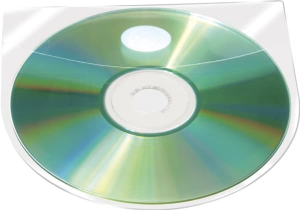 CD-lomme m/klap 127x127mm selvklæb. 6stk/pak - (6 stk.)