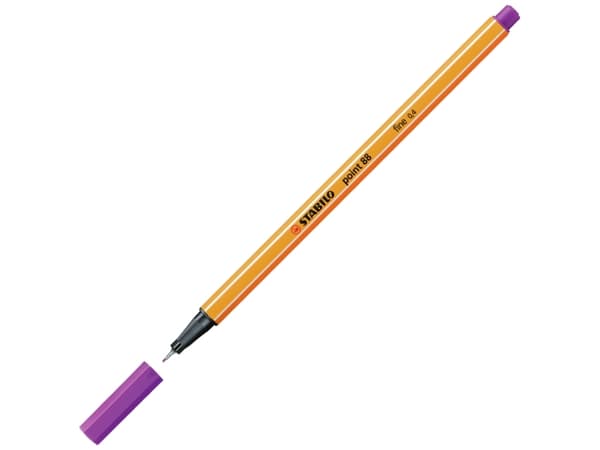 STABILO point 88 ARTY, Multifärg, Orange, Plast, Hexagonal, Metall, 0,4 mm