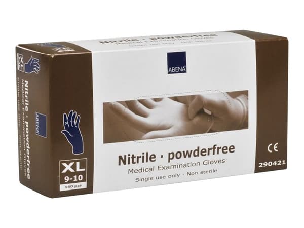 Engangshandske Abena Nitril str. XL uden pudder blå - (150 stk.)