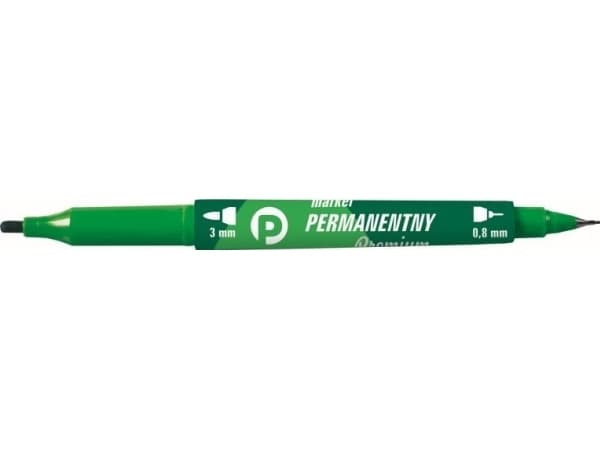 Marker perman. green. 2 tips (12pcs) KM501-Z2