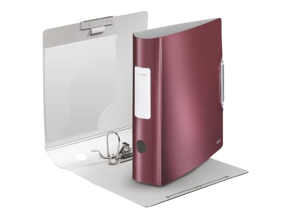 Leitz 180° Active Style - Spakbågesfil - ryggbredd: 82 mm - för A4 - kapacitet: 500 ark - Rubinröd