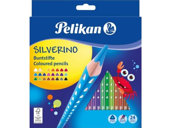 Pelikan 700665, Svart, Blå, Brun, Grön, Grå, Ljusblå, Ljusgrön, Multifärg, Orange, Persika, Rosa, Lila,..., 24 styck