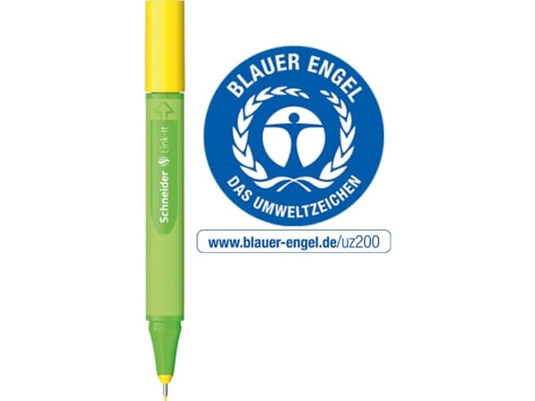 Schneider Schreibgeräte Link-It, Gult, Grønn, Gult, Plast, Trekant, Golden-yellow, Fiber