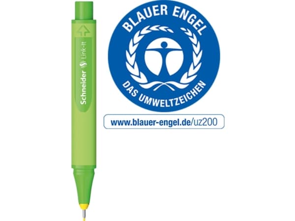 Schneider Schreibgeräte Link-It, Gult, Grønn, Gult, Plast, Trekant, Golden-yellow, Fiber