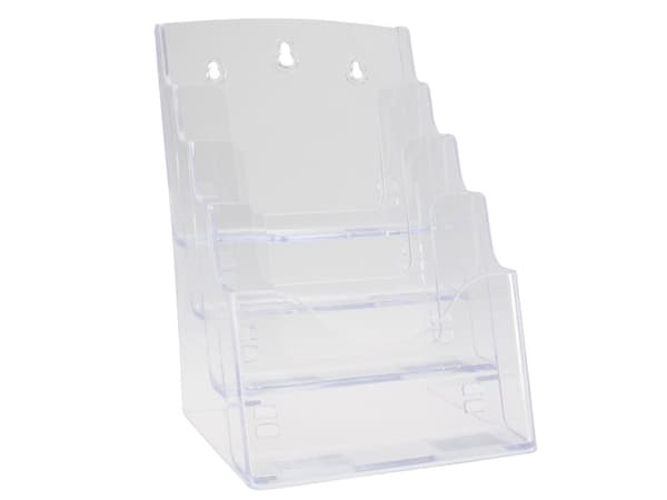 Esitteenpidike kirkas A5 4 lokeroa pöytä/v�g 730x380x620mm166x160x252mm 0,0825kg (1stk)
