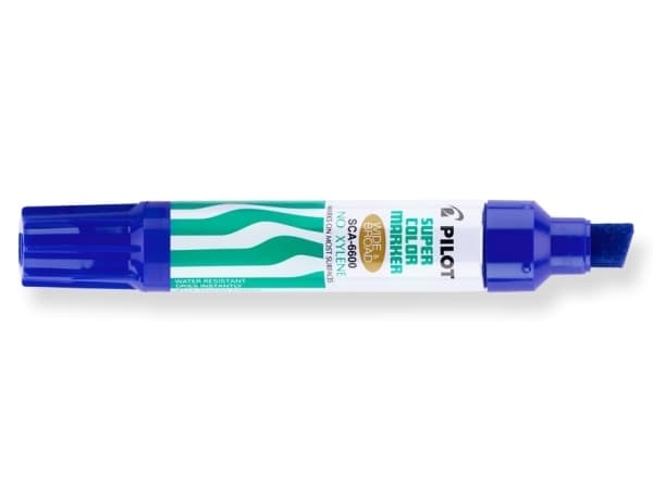 Pilot Jumbo Super Color, Blå, Mejselspets, Blå, Vit, Metall, 1,25 cm, 3 mm