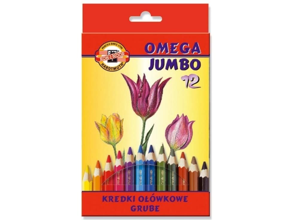 Koh-I-Noor Crayons Omega Jumbo 12 colors