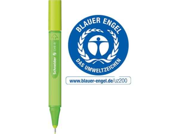 Schneider Schreibgeräte Link-It, Grønn, Grønn, Plast, Trekant, Apple-green, Fiber
