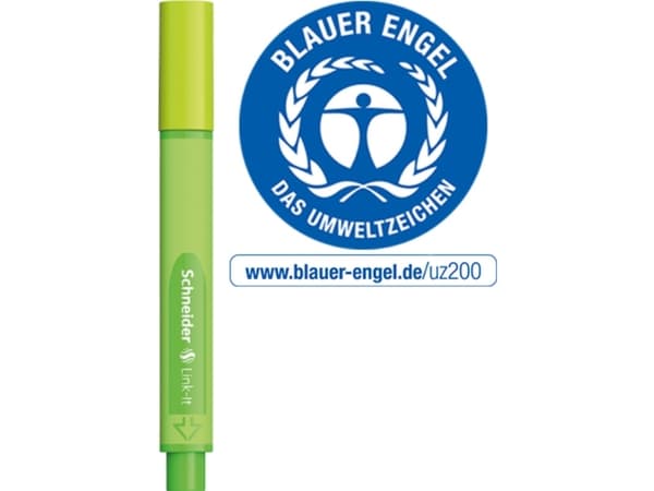 Schneider Schreibgeräte Link-It, Grønn, Grønn, Plast, Trekant, Apple-green, Fiber
