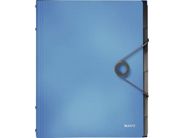 Leitz Solid - Luokittelukansio - 6 osaa - A4 - kapasiteetti: 200 arkkia - kielekkeillä - sininen