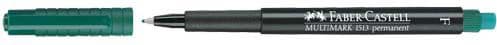Faber-Castell MULTIMARK 1513 - Markør - permanent - grønn - 0.6 mm - fin - med viskelær