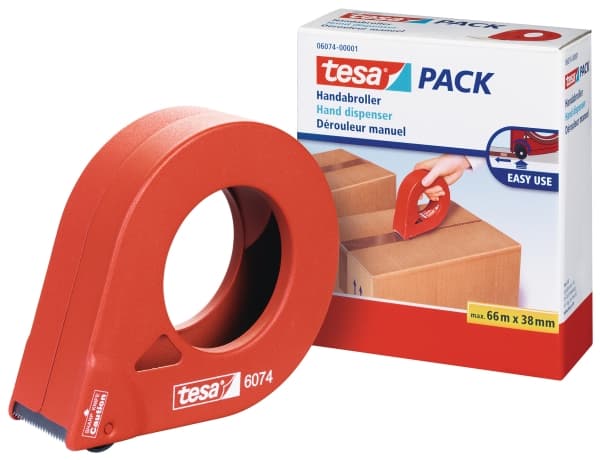 Tapedispenser metal 38mm lukket håndholdt