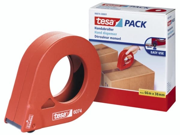 Tapedispenser metal 38mm lukket håndholdt