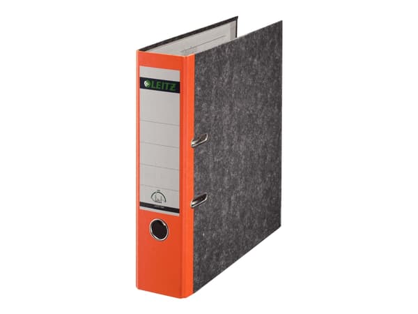 Leitz 180° - Spakbågesfil - ryggbredd: 80 mm - för A4 - kapacitet: 600 ark - orange