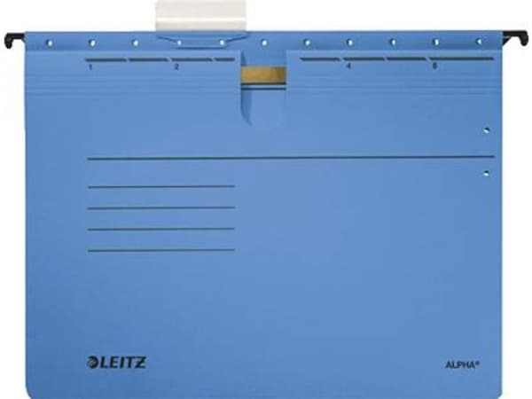 Leitz Alpha hengemappe A4 Fotoark kartong, Metall Blå 5 stykker