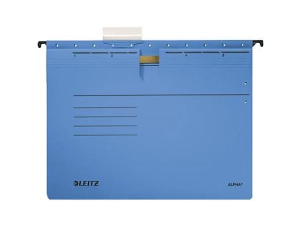 Leitz Alpha hengemappe A4 Fotoark kartong, Metall Blå 5 stykker