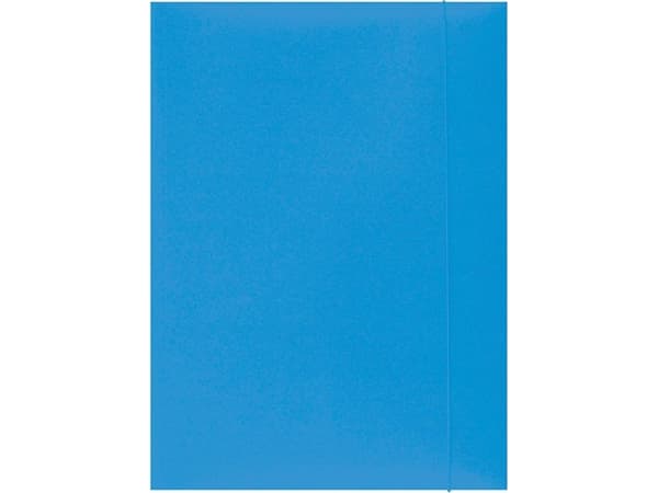 Office Products Folder with elastic, OFFICE PRODUCTS, cardboard, A4, 300gsm, 3 boxes, light blue