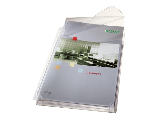 Leitz Premium - Arkskyddare - expanderar - för A4 (210 x 297 mm) - kapacitet: 200 ark - klar (paket om 5)