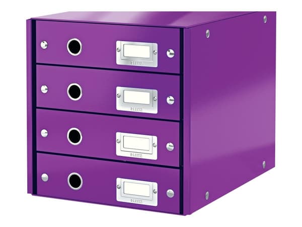 Leitz Click & Store - Skuffskap - 4 skuffer - for A4 (210 x 297 mm) - purpur