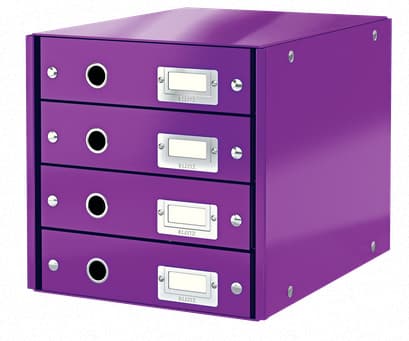 Leitz Click & Store - Skuffskap - 4 skuffer - for A4 (210 x 297 mm) - purpur