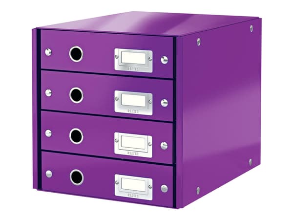 Leitz Click & Store - Skuffskap - 4 skuffer - for A4 (210 x 297 mm) - purpur