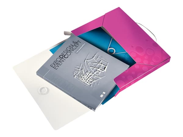 Leitz WOW - Boksfil - bokryggbredde: 30 mm - for A4 - kapasitet: 250 ark - metallisk rosa