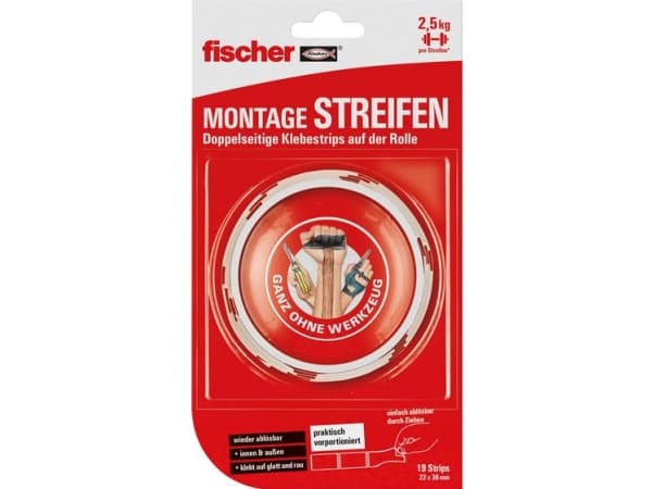 Fischer 545956 Dobbeltsidede klæbepuder 19 stk