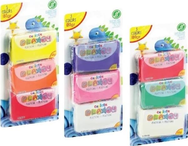 Carioca Plasticine 180g 3 CARIOCA farger