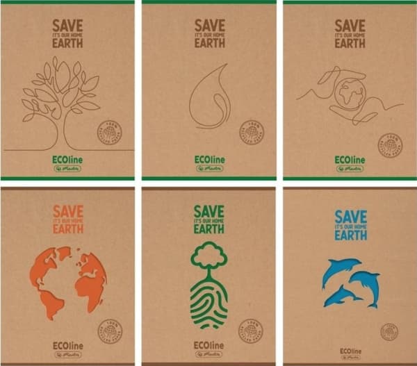 Herlitz Notebook A4/60K Eco Line grille (5 pcs)