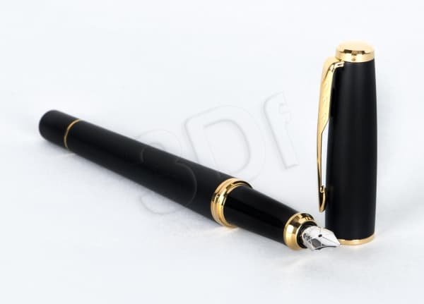 Parker Urban, Svart, Guld, Påfyllning med bläckpatronssystem, Blå, Gjuten aluminium, mässing, Krom, Rund spets, Rostfritt stål