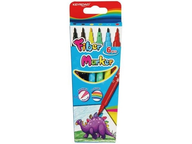 Keyroad FIBER MARKER KEYROAD 6 COLORS