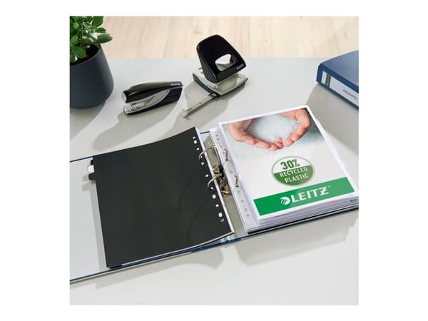Brevordner Leitz 180° PP A4 50mm blå - (10 stk.)