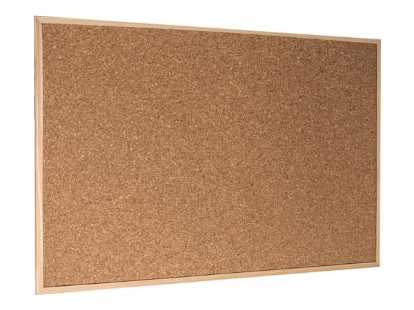 Esselte - Oppslagstavle - veggmonterbar - 900 x 595 mm - kork - dobbeltsidet - naturlig brunfarge
