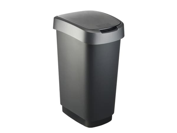 Rotho Twist, 50 l, Rektangulær, Polypropylen (PP), Svart, Manuell, 298 mm