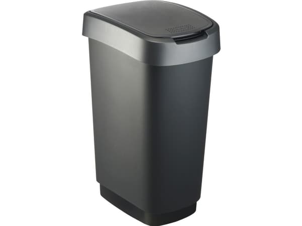 Rotho Twist, 50 l, Rektangulær, Polypropylen (PP), Svart, Manuell, 298 mm
