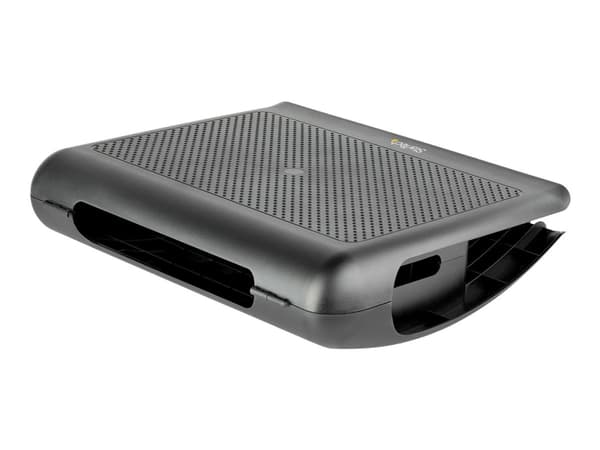 StarTech.com Ergonomic Foot Rest, Rocking Footrest w/ Cable Management/Storage, Under Desk Foot Support Stand, Comfortable Black Foot Rest for Office