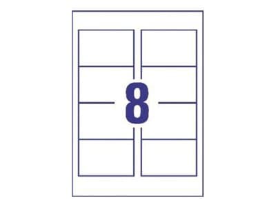Avery Clip badge - Gjennomsiktig - 60 x 90 mm 32 etikett(er) (4 ark x 8) etiketter til navneplater