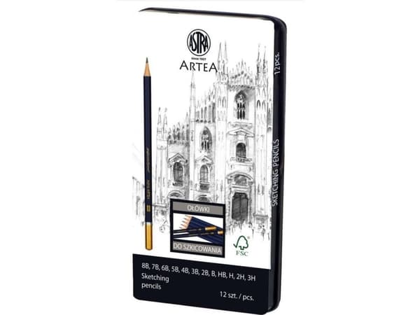 Astra Artea skisseblyanter 12 stk ASTRA