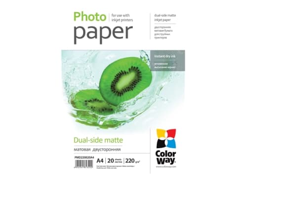 ColorWay - Matt - A4 (210 x 297 mm) - 220 g/m² - 20 ark fotopapper