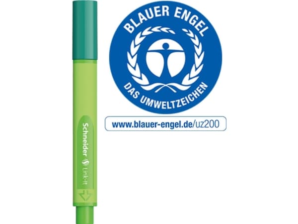 Schneider Schreibgeräte Link-It, Grønn, Grønn, Plast, Trekant, Nautic-green, Fiber