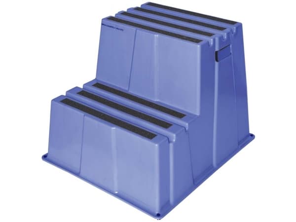 TWINCO TWIN 6700 - Turva-askel - 2 askelmaa - työskentelykorkeus: 0,5 m - korkeatiheyksinen polyeteeni - sininen