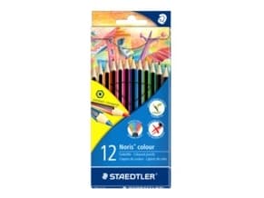 Staedtler Noris colour 185, Musta, Sininen, Ruskea, Vihreä, Vaaleansininen, Vaaleanvihreä, Magenta, Oranssi, Persikka,..., 12 kpl