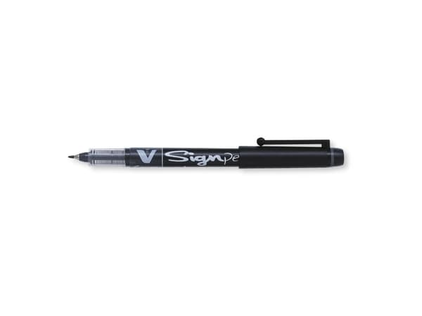 Fiberpen Pilot V-Sign, 0,6 mm, sort