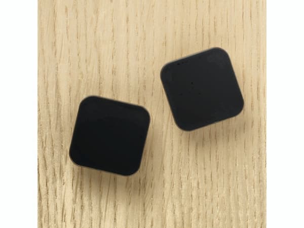 Super Stærke Magneter' akryl sort 2,5 x 2,5 cm - (2 stk.)