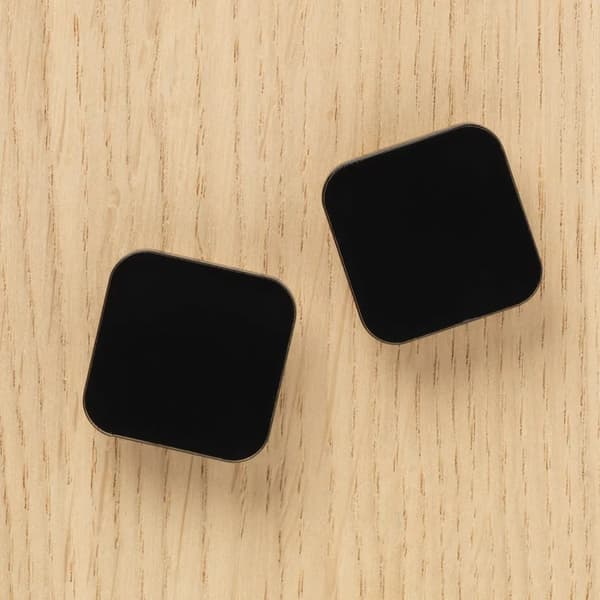 Super Stærke Magneter' akryl sort 2,5 x 2,5 cm - (2 stk.)