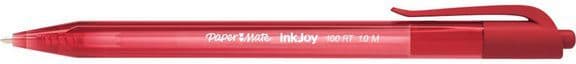 Papermate InkJoy 100 RT, Klips, Uttrykkbar kulepenn med hengefeste, Rød, 20 stykker, Medium