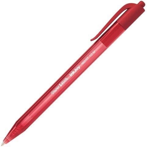 Papermate InkJoy 100 RT, Klips, Uttrykkbar kulepenn med hengefeste, Rød, 20 stykker, Medium